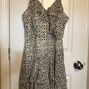 Elegant Polka Dot Ruffle Dress